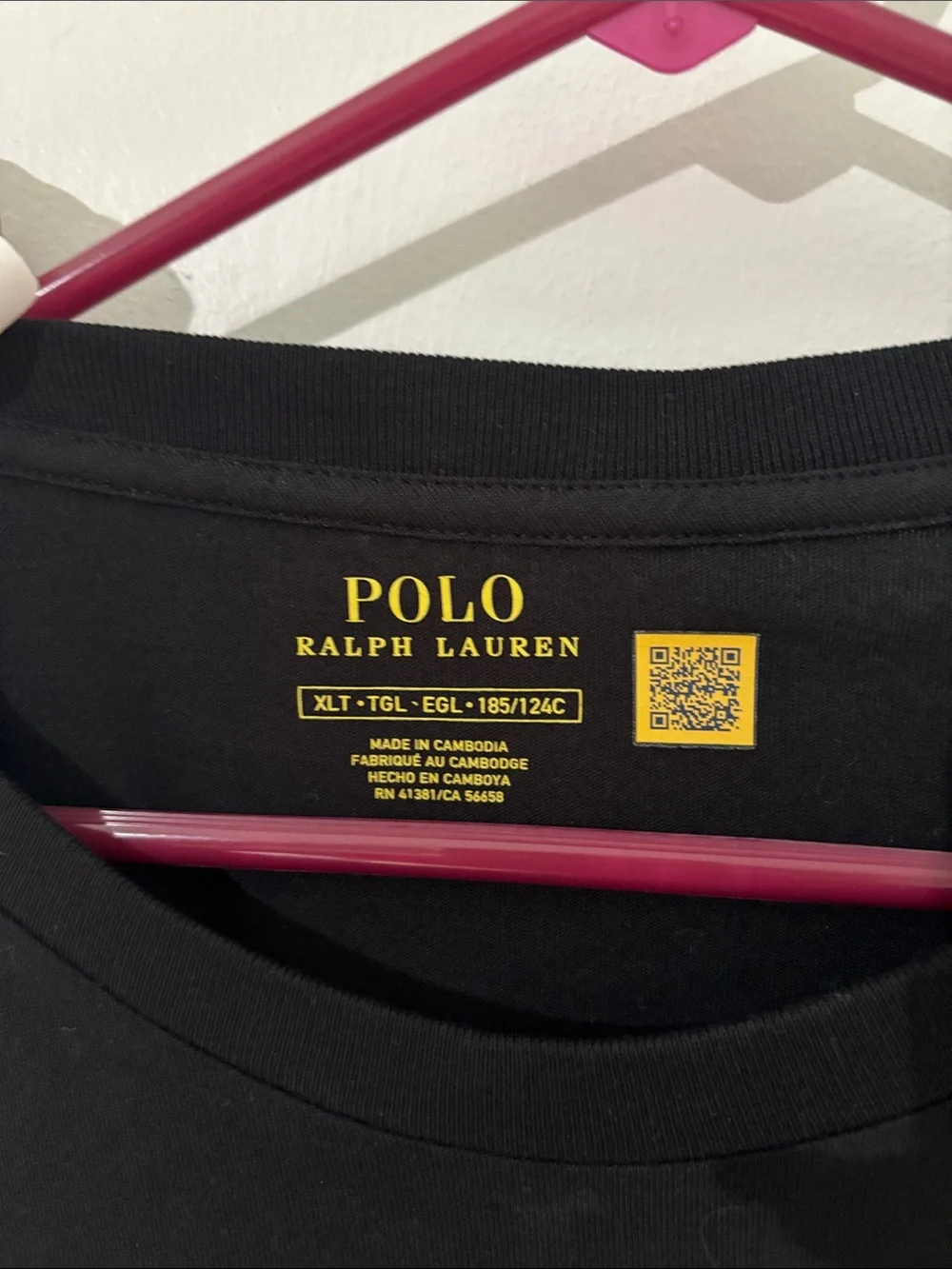 Polo by Ralph Lauren Black Short Sleeve Crew Tee with Red Pony